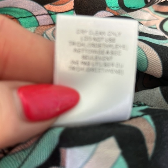 Nanette Lepore Silk Wrap Top Blouse NWT V-neck 3/4 Bell Sleeves Peplum Size 10 - Picture 12 of 13